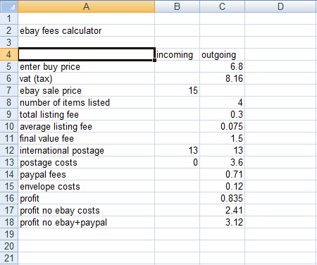 ebay fees calculator